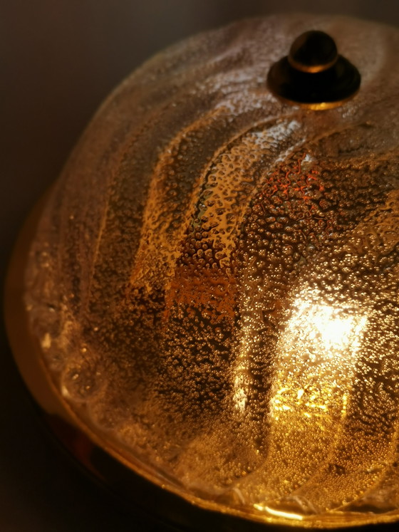 Image 1 of Plafondlamp van mat glas uit het midden van de 20e eeuw van Fischer, vintage uit de jaren 70.