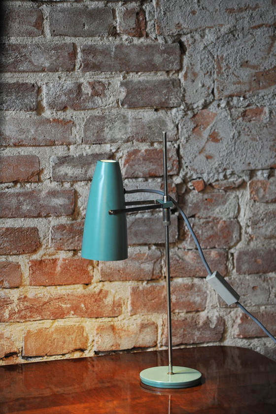 Restored Mid-Century Table Lamp, by J. Hůrka for Napako, Rewired, Czech, 1950s – Metal, Chrome (photo 3 of 9)