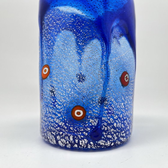 Murano Art Glass Tumbler / Vase – Silver Leaf & Murrines – Hand-blown – Glass & Decanter (photo 15 of 20)