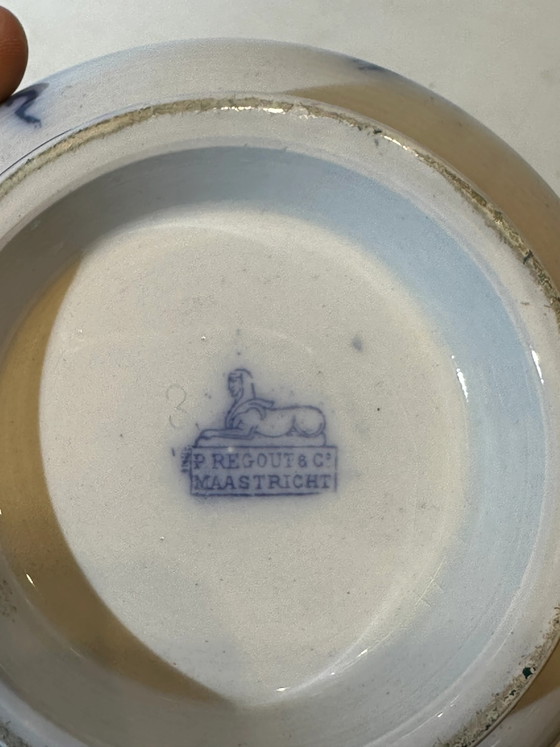 Cachepot antiguo azul y blanco – Maastricht Regout – Jarrones (photo 5 of 5)