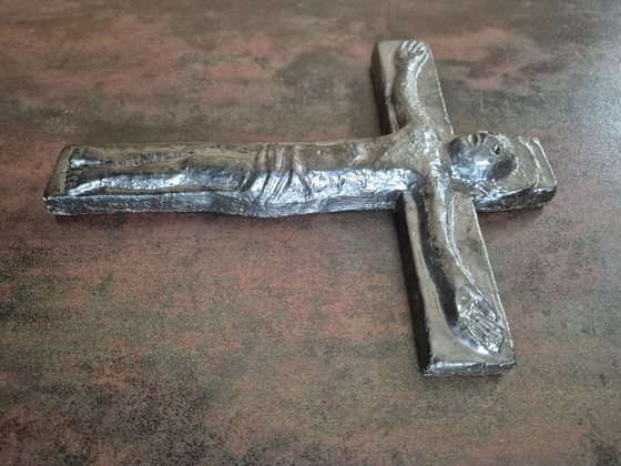 Image 1 of Steven Vynck Ceramics Vintage Modernist Crucifix
