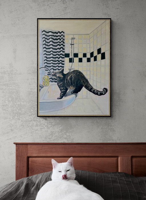 Le chat boit