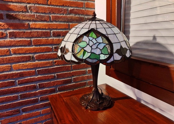 Navidecor Tiffany Lamp – Floral Design – Original Certificate – Table lamps, Crystal (photo 8 of 12)