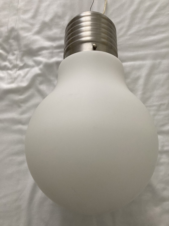 Image 1 of Giant opal glass pendant light by Agemob International, vintage 80s