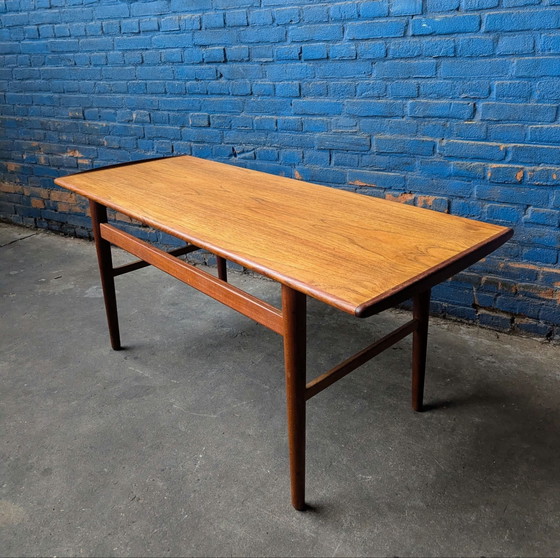 Vintage Deense teakhouten salontafel, Bruin (foto 3 van 8)