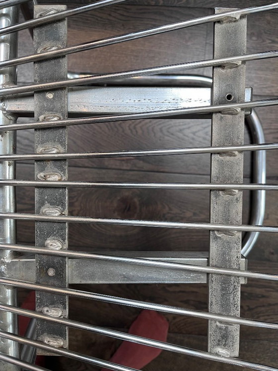 Image 1 of 5 Stühle mit verchromtem Rohrgestell, im Stil von Gastone Rinaldi