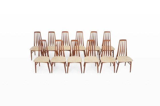 Vintage Eva eetkamerstoelen van Niels Koefoed voor Koefoeds Hornslet, jaren 60, set van 12 – Wool (photo 2 of 14)