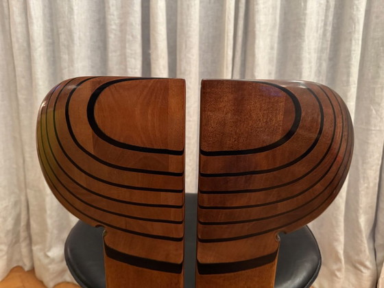 Africa Chair By Afra And Tobia Scarpa For Maxalto – Dining chairs, Leather, Wood (photo 12 of 12)