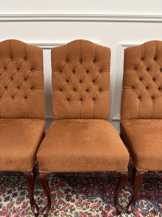 Set di Sedie Chesterfield Classiche Inglesi Imbottite – Sedie da pranzo, Textile, Wood (photo 8 of 17)