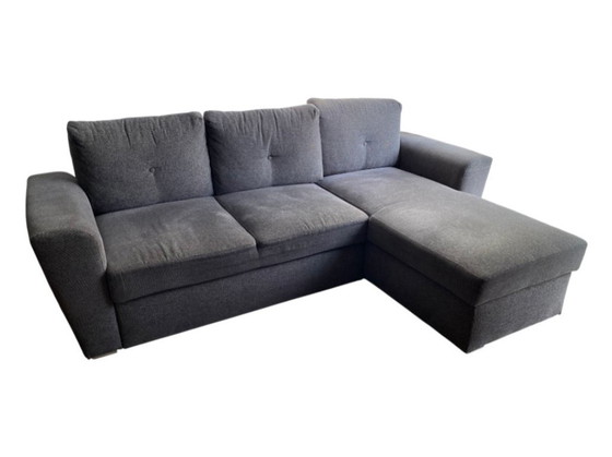 Image 1 of VEJLBY Sofa Bed with Chaise Longue – Dark Grey