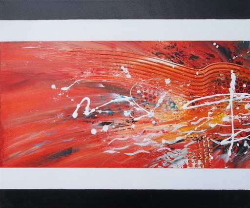 Quadriptiek "NEXUS" Du Peintre 2LUSS'ART - Uniek werk, 184 x 70 cm, Acrylverf, Handgemaakt