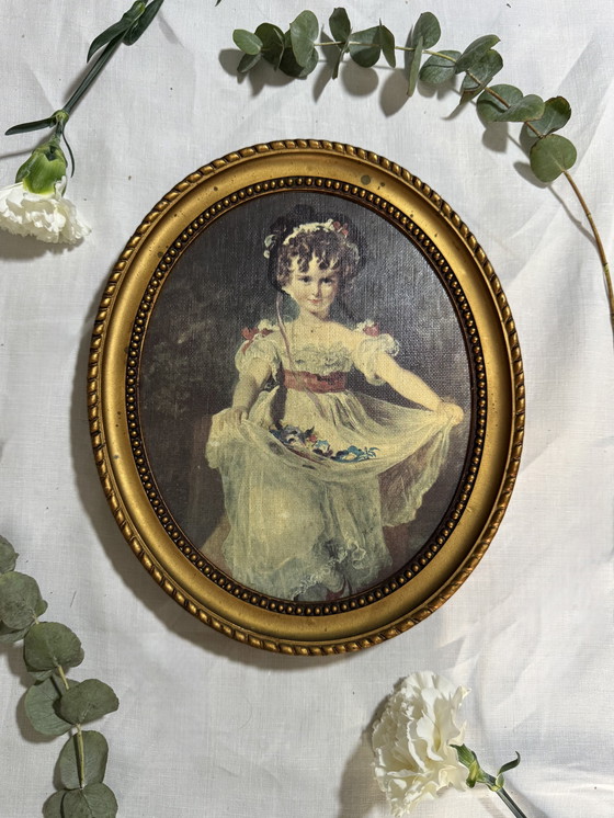 Image 1 of Cadre ovale miss murray vintage 