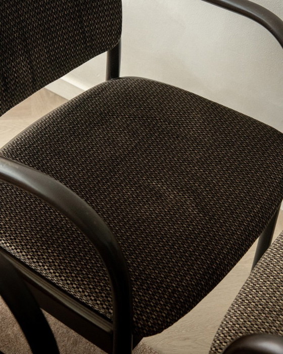 Image 1 of Chaises de salle à manger postmodernes en bois courbé 235 F par Hartmut Lohmeyer pour Thonet, années 1980, lot de 4