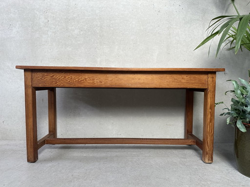 Alter Tisch aus Pitchpine