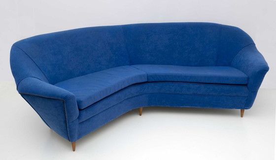 Image 1 of Ico Parisi Mid-Century Modern Italian Corner Sofa for Ariberto Colombo, 1950s