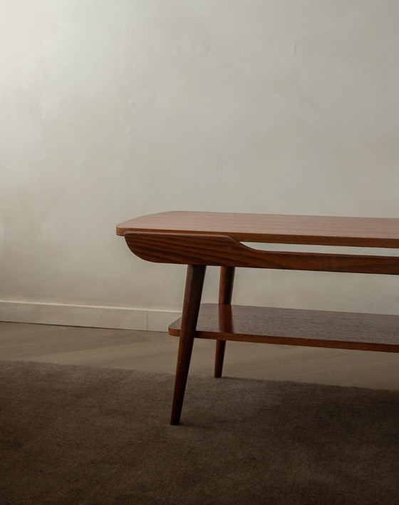 Image 1 of Vintage Teak Coffee Table Attributed to Louis van Teeffelen with Reversible Top, Dutch Mid-Century, 1950s