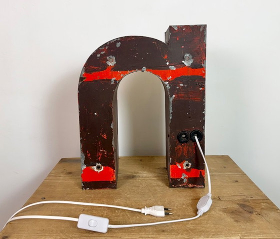 Image 1 of Vintage Illuminated Advertising Letter N , 1960s