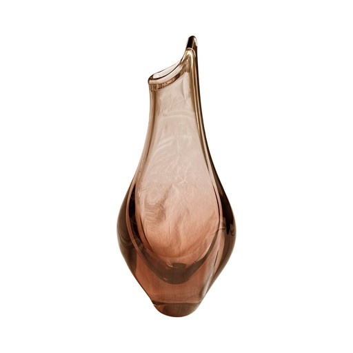Vase en verre, conçu par M. Klinger, Železny Brod Sklo, Tchécoslovaquie, années 1960