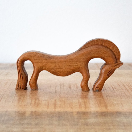 Cavallo vintage intagliato a mano, stile arte popolare scandinava – Oggetti decorativi, Wood (photo 3 of 8)