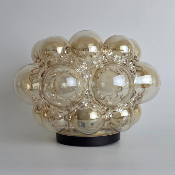 Image 1 of Vintage Bubbel wandlamp/plafondlamp – Glashütte Limburg – Helena Tynell – Ø 24 cm – Duitsland - plafonnière
