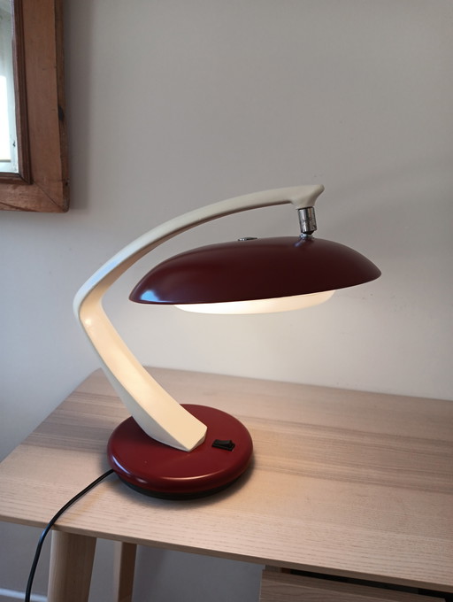 Spaans Rode Fase Boomerang Lamp designed by Pérez de la Oliva