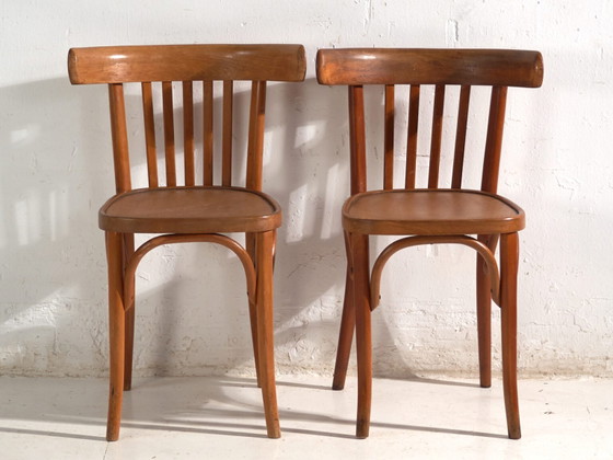 Set aus vier antiken Stühlen im Thonet-Stil aus Bugholz – Mitteleuropa, circa 1930 #4 – Esszimmerstühle (photo 29 of 40)