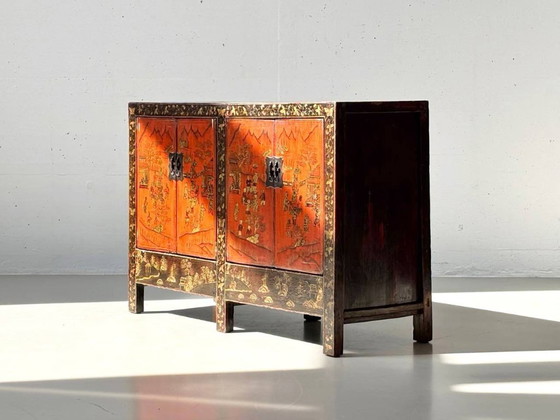 Image 1 of Cómoda de madera de olmo de la dinastía Qing, finales del siglo XIX