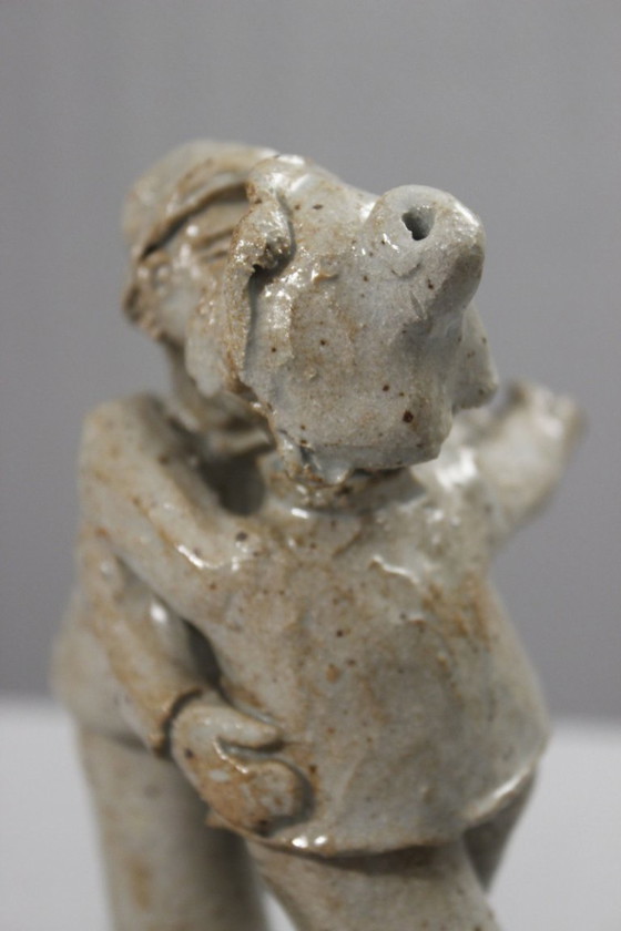 Image 1 of Suzanne Dumoulin in Gouzy - Danspaar, geglazuurd steengoed, aardewerk uit Ariège