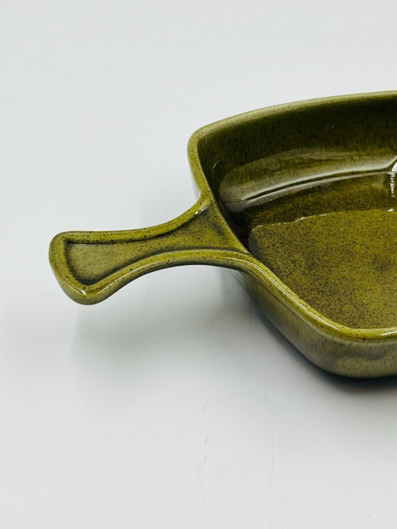 Image 1 of Piatto decorativo con manici in gres Hälsingborg Bengt Johansson anni '70