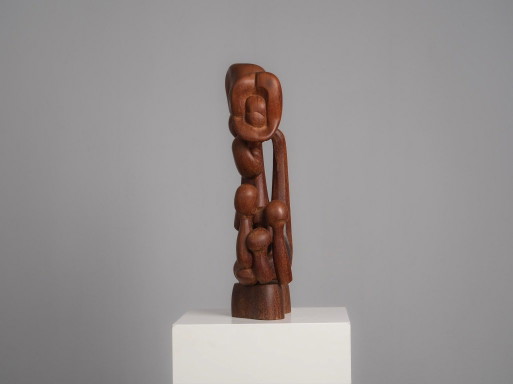 Organische Blumenholz-Bildhauerei, Niederlande, 1970er Jahre – beeldhouwkunst, Wood (photo 2 of 9)
