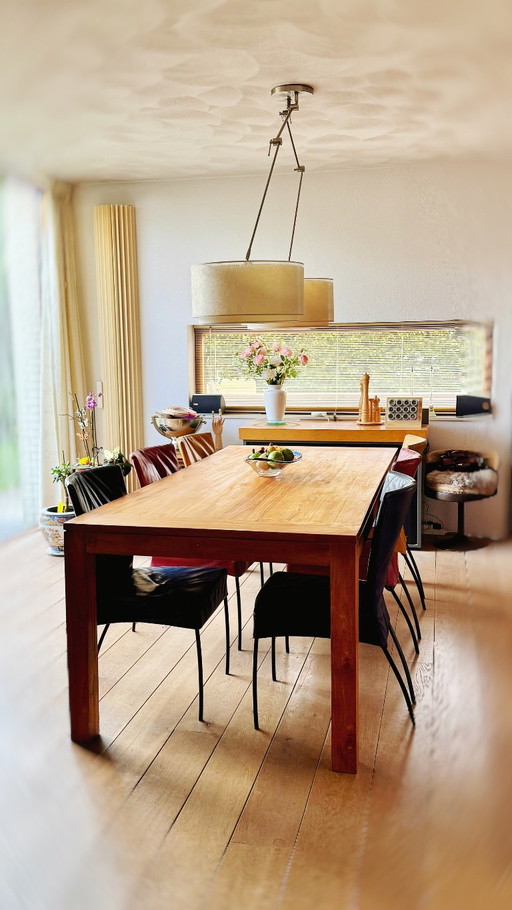 6 chaises Montis modèle Spica – eetkamerstoelen, Leather