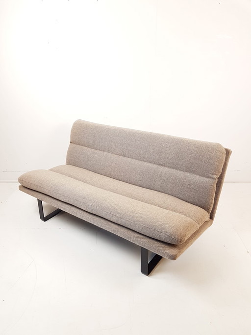 Artifort bankje Kho Liang Le beige ploegstof