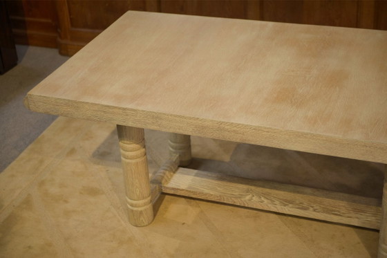 Mesa Art Déco de roble blanqueado al estilo de Jean-Charles Moreux, década de 1940. – Mesas de comedor, Wood (photo 10 of 14)
