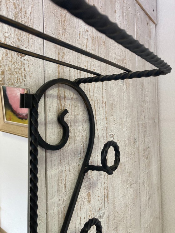 Image 1 of Wrought iron wall-mounted coat rack