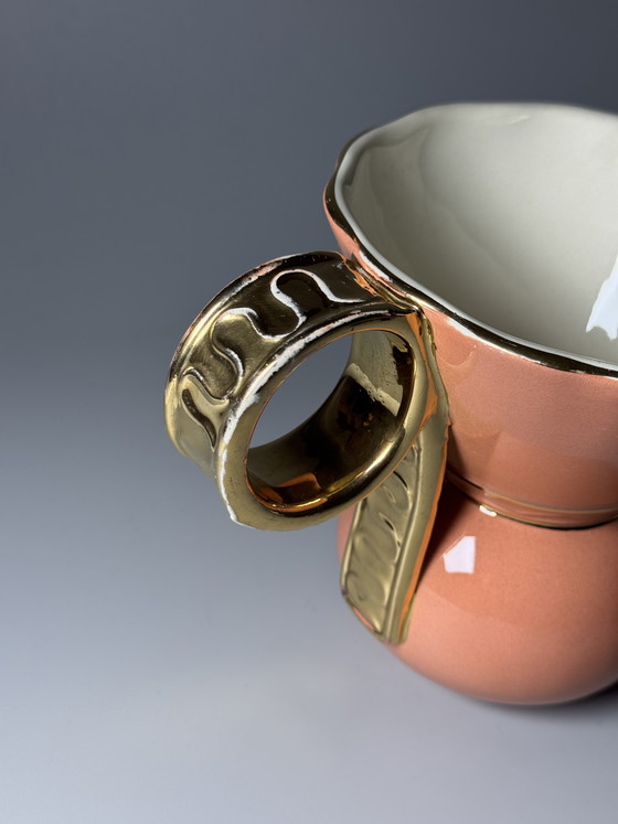 Image 1 of Boch Frères La Louvière Art Deco Faience Pitcher, Belgian Ceramic, 1930s