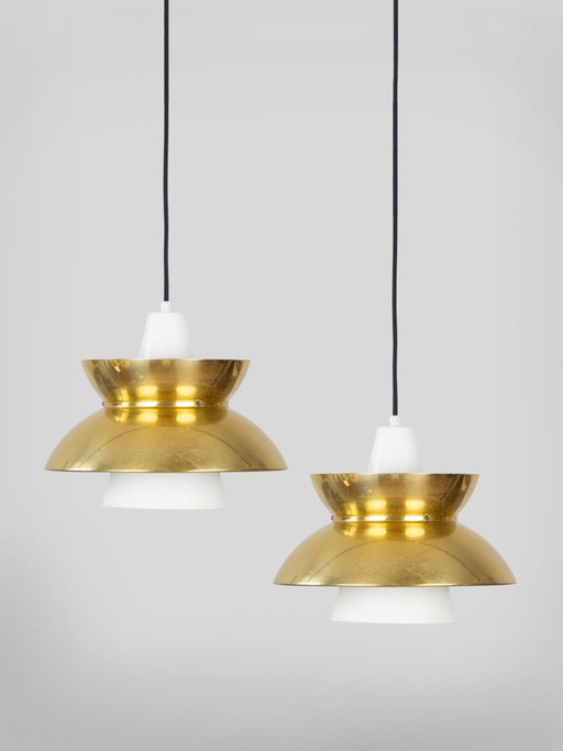 Paar van 2 Deense Vintage Doo Wop Lampen van Henning Klok, Louis Poulsen, jaren 40
