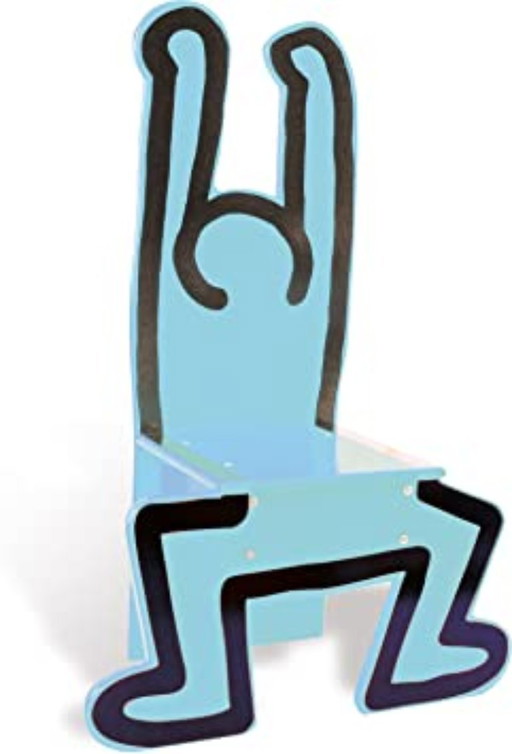Chaise haute / Objet décoratif Keith Haring Bleu (Nouveau !)