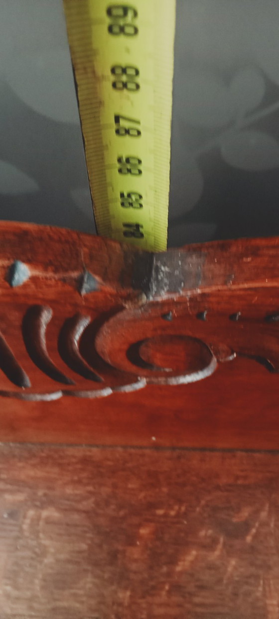 Image 1 of Autentica vecchia credenza da tè olandese, vetrina con anta curva e vetro inciso