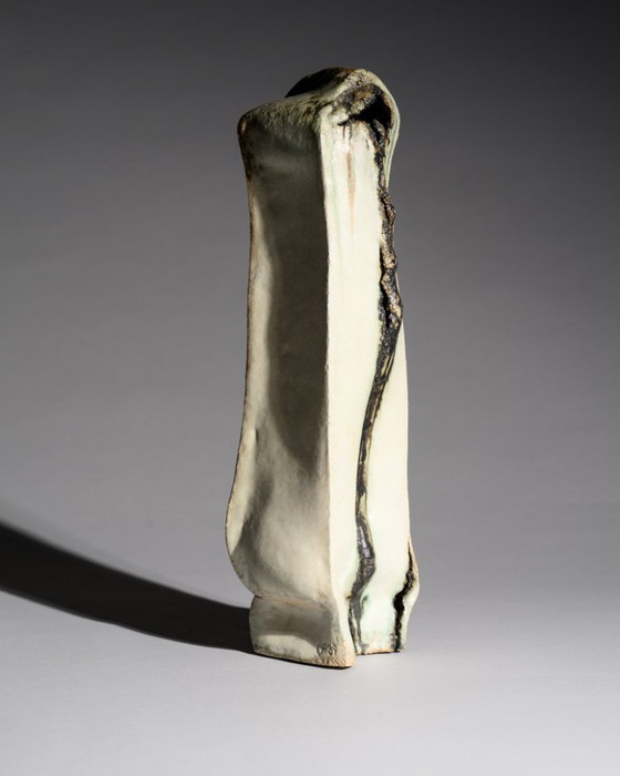 Image 1 of Uta Falter-Baumgarten Signed Studio Ceramic Brutalist Sculpture, Germany 1989 – Monumental Hand-Built Ceramic Object