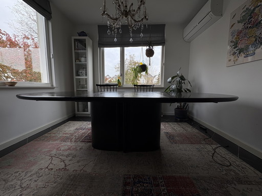 Vintage Skovby folding dining table black