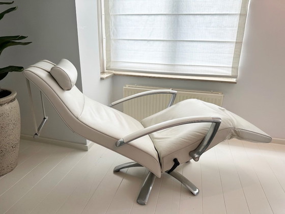 JORI Brainbuilder, Verstellbarer relaxsessel, Leder, Aluminium, Creme, Design (Foto 3 von 8)