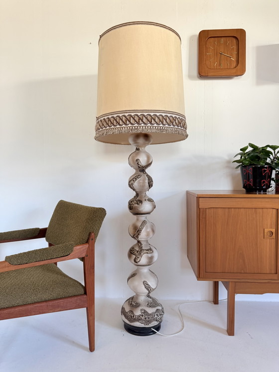 Image 1 of Vintage XL Keramieken Bubble Vloerlamp, Kaiser Leuchte ‘60