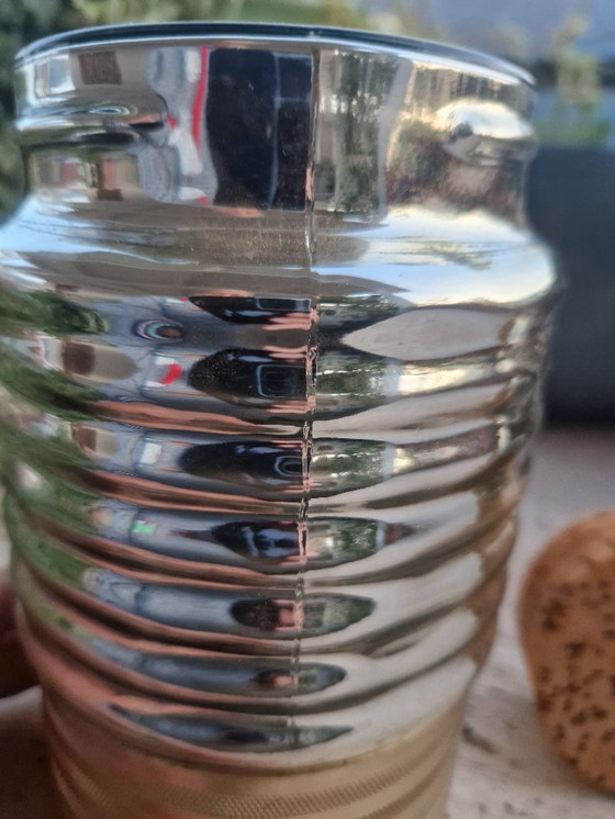 Image 1 of Thermoskan van glas en aluminium uit de jaren 60