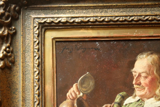 Image 1 of Dipinto: Degustazione di vini - Fritz Wagner, pittore di genere 1896-1939