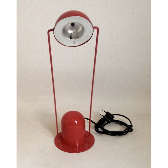 Image 1 of Lampe vintage en métal laqué rouge, 1980