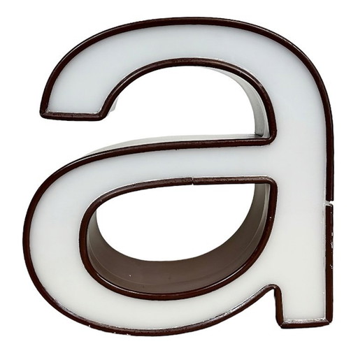 Letra a iluminada vintage, década de 1970