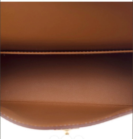 Image 1 of Sac HERMES Kelly Mini en Cuir Doré - 103261 Verkoopprijs