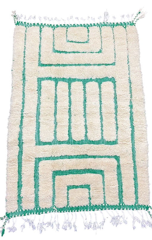 Authentischer handgeknüpfter Berberteppich aus dem Atlasgebirge – 150 x 100 cm – Wolle