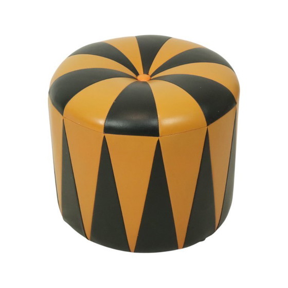 Image 1 of Pouf rotondo vintage in similpelle anni '60