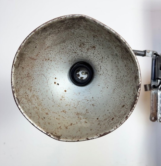 Image 1 of Grey Industrial Scissor Wall Lamp from Elektroinstala, 1960s
